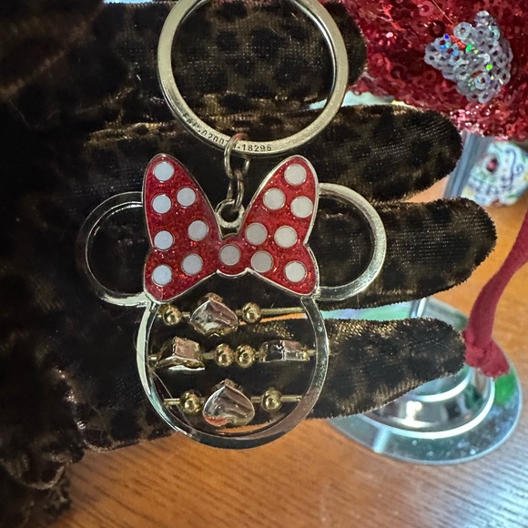 Disney Red/Silver Sequin Backpack Comes with Minnie Pursepillow 💕 GUC - Picture 4 of 11